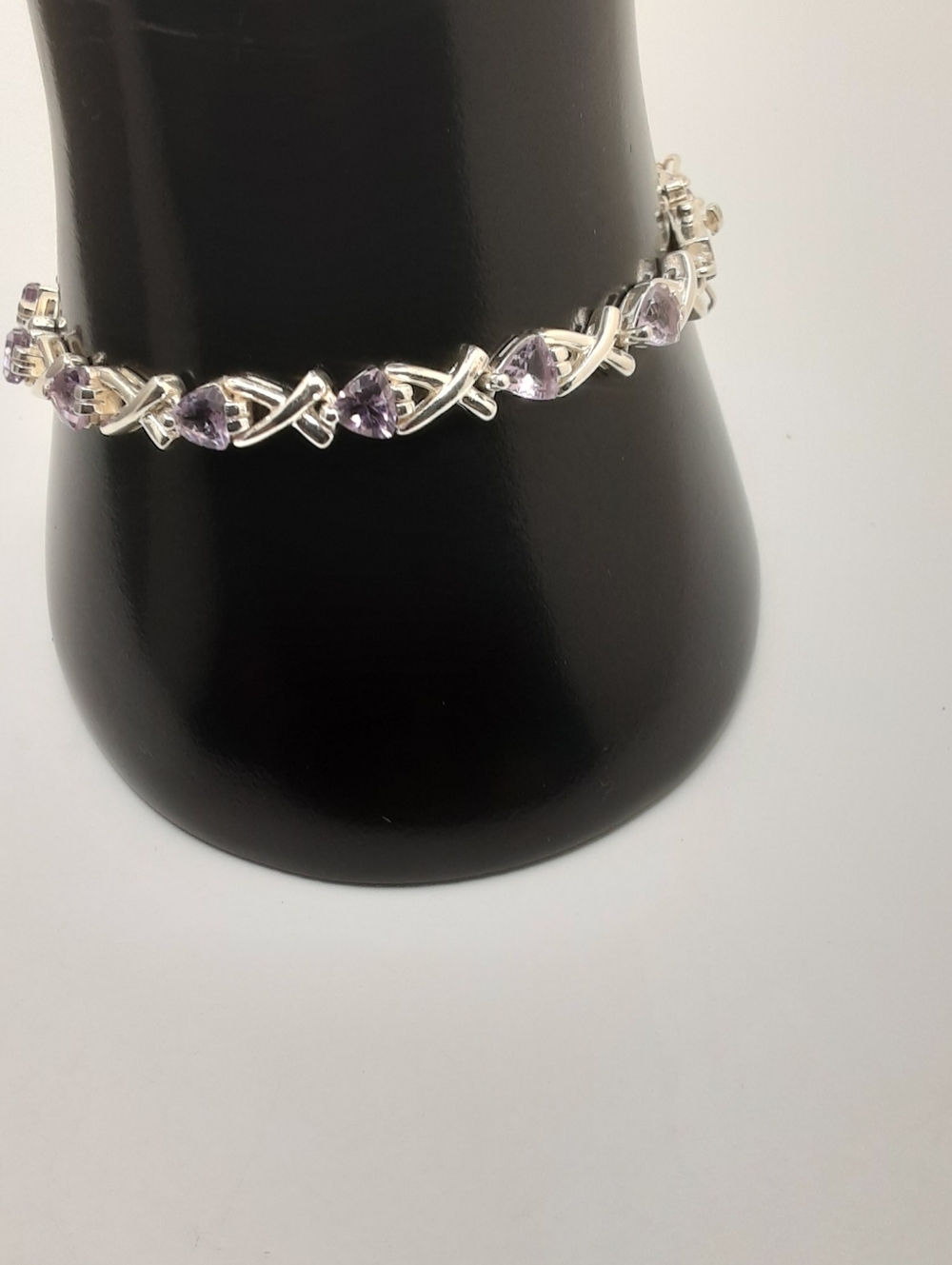Sterling Silver and Iolite Gemstone Bracelet - Exdellent Used Condition